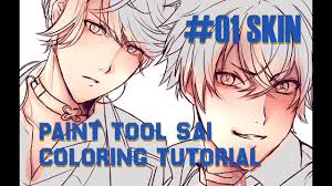 Paint Tool Sai Coloring Tutorial 01 Skin Youtube