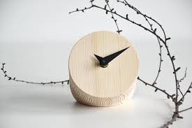 Round Wooden Table Clock Small Wooden Clock Table Clock Minimal Clock Modern Clock Wooden Desk Clock Christma Modern Tabletop Wooden Clock Handmade Wooden Desk