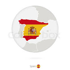 Introduce your students to spain with this printable handout of two worksheets (plus answer key). Map Of Spain And National Flag In A Stock Vector Colourbox