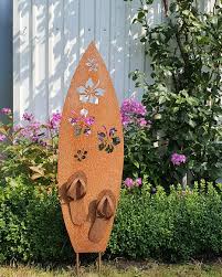 Mein Surfbrett Fur Den Garten Fertige Ich In Verschiedenen Varianten An Jedes Teil Ist Ein Unikat Dieses Hier Hat Au Maritime Deko Idee Gartenliebe