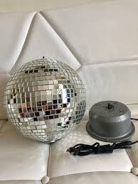 Very groovy 12 disco ball macrame plant hanger. Vintage Disco Ball With Vue More Spinning Motor 12 Inch Diameter 3rpm 1970s 80s Disco Ball Vintage Disco Disco