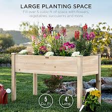 Once the plants get growing, their roots will grow down into the natural soil beneath the raised bed. Best Choice Products 48x24x30in Raised Garden Bed Elevated Wood Planter Box Stand For Backyard Patio Balcony W Bed Liner 200lb Capacity Pricepulse