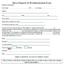 Direct Deposit Form Template 9 Free Documents Download Throughout ...