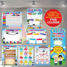 Akan selalu ada siswa yang mengajukan diri untuk menjadi ketua kelas / km, sebab merasa dirinya pantas untuk itu. Set Keceriaan Kelas Papan Kenyataan Carta Organisasi Jadual Waktu Jadual Bertugas Selamat Datang Kelas Cantik Shopee Malaysia