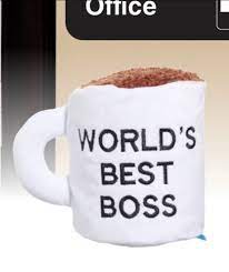 Bark Box & Licensed The Office “ World's Best Boss “ Dog Toy Coffee Cup  | eBay