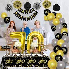 This airtight food storage is one of the most valuable birthday gifts for grandmother. Buy 70th Birthday Decorations Black Gold Sets Party Supplies Packs For Women Men Happy Birthday Banner Pom Poms Foil Number 70 Balloon Tablecloth For Dad Mum Grandma Grandpa Birthday Online In