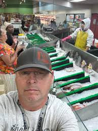 Selfie at Super G Market in Charlotte with Fish Heads
