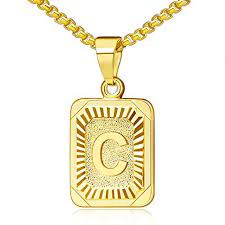 Jsjoy Gold Initial Necklaces For Women Gold Letter Necklaces 26 Capital A Z Letter Pendant Letter Pendant Necklace Gold Letter Necklace Initial Necklace Gold