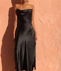 Beautiful 100 Silk Black Slip Dress With Open Back Same Style As Red Dress A Few Posts Back Size M L 125 Sold Black Slip Dress Silk Dress Long Slip Dress