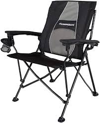 Amazon Com Strongback Elite Folding Camping Chair With Lumbar Support Black Sports Outdoors Folding Camping Chairs Chair Lumbar Support