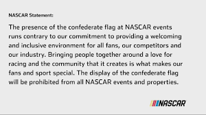 They're doing very well, said the. Nascar Bans Confederate Flag From Its Races And Properties Wcnc Com