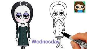 Addams family wednesday drawing