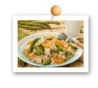 Finely chopped green onion 1 can mandarin oranges, drained 2 chicken breasts, cooked and cubed (optional) 1/2 c. Asparagus Mandarin Orange Chicken And Rice Salad Recipe Have A Plant