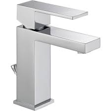 These faucets feature a modern design with durable construction. Delta Modern Single Hole Single Handle Bathroom Faucet In Chrome 567lf Pp The Home Depot