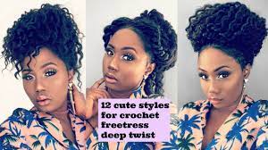 1 Freetress Deep Twist 12 Simple And Cute Ways To Style Crochet Freetress Deep Twis Freetress Deep Twist Crochet Hair Styles Freetress Deep Twist Crochet