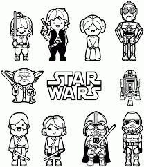 Spanning nine films, two spinoffs and multiple cartoons spread out over multiple decades, star wars has remained a cultural phenomen. Star Wars Coloring Pages Free Printable Star Wars Coloring Pages Dibujo Para Imprimir