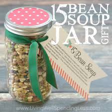 Easy Diy Bean Soup Mason Jar Gift 15 Bean Soup Jar Gift Recipe Soup In A Jar 15 Bean Soup Jar Gifts
