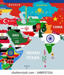 Nepal, of course, gets a bit cut off on the sides, but that is nothing compared. Vector Part Of World Map With West Asian East European Arabic And North African Countries Mixed
