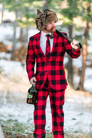 Party Birthday Party Black Dress For Men Now That S How A Man Oughta Dress Mens Red And Black Plaid Buffalo Check Party Suit Buffalo Plaid Outfit Red And Black Plaid Red And Black Flannel