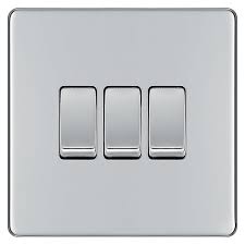 So, when i came across how to decorate your own light switch covers on pinterest i could not wait to make my own to add a little more color to my room. Colours 10a 2 Way Polished Chrome Effect Triple Light Switch Diy At B Q