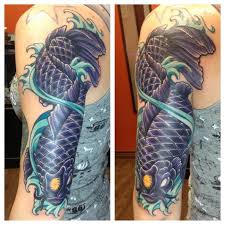Joba chamberlain has smiley face tattoo over tommy john. Koi Fish Tattoo By John Clark Tattoonow