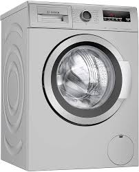 Karim nice if we take a look under the washing machine, you'll see what makes it so heavy. Bosch 7 Kg 5 Star Inverter Touch Control Fully Automatic Front Loading Washing Machine With In Built Heater Waj2416sin Silver Amazon In Home Kitchen
