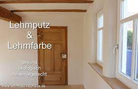 Lehmbau Oberflachen Aus Lehmputz Und Lehmfarbe Sind Offenporig Und Hygienisch Regulieren Die Luftfeuchte Und Schaffen Ein Gesundes Ra Lehmputz Lehmfarbe Lehm