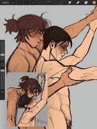 🔞Salt⛓ on X: Cw nsfw levihan wip Im debating giving Hange a strap on or  not, bc I dont want anything obstructing the ass view, but it also feels  lacking without a