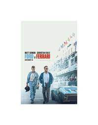 ford v ferrari movie poster glossy high quality print photo etsy christian bale ferrari poster matt damon