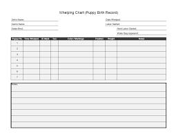 puppy charts whelping records whelping puppies puppies