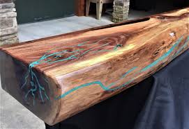 Black Walnut Fireplace Mantel With Inlay Etsy In 2020 Walnut Wood Projects Wood Resin Table Black Walnut Wood