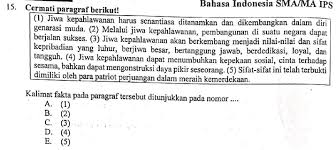 Kedua kalimat tersebut tentu saja sangat beda. Contoh Soal Kalimat Fakta Dan Pembahasan Soal Un 2019 Nomor 15 Zuhri Indonesia