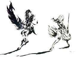 final fantasy xiii 2 logo art yoshitaka amano 天野喜孝 絵 天野