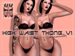 Sims 4 downloads · cc · clothes · hair · furniture · mods · custom content. L0una S High Waist Thong Lounacutex