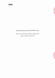 Báo cáo tài chính hợp nhất cho năm kết thúc ngày 31 tháng 12 năm ...