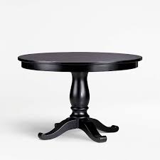 The expansion leaves are hidden in the body of the table. Avalon 45 Black Round Extension Dining Table Reviews Crate And Barrel