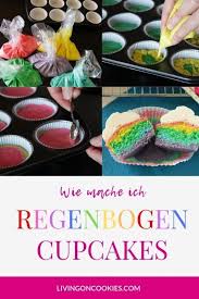 Rainbow Cupcakes Mit Fluffiger Vanille Buttercreme Rezept Cupcakes Herzhafte Kuchen Und Vanille Buttercreme