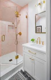 Pink Powder Bathroom In 2020 Pink Bathroom Tiles Simple Bathroom Decor Pink Bathroom