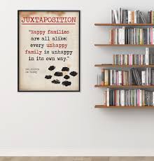 Juxtaposition - Vintage Style Literary Term Poster featuring Leo Tolstoy  Quote. - Echo-Lit