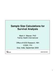 Sample Size Calculations For Survival Analysis Icssc Sample Size Calculations For Survival Analysis Icssc Pdf Pdf4pro