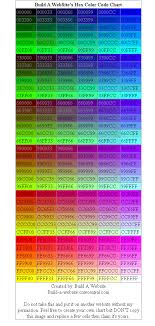 Also you can click on any colored bar to see few tints of needed hue. Hex Color Codes Build A Website