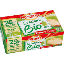 Beurre Doux Bio President La Plaquette De 250 G A Prix Carrefour Beurre President Beurre Doux Beurre