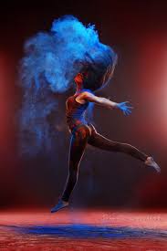 Girl With Colored Powder Exploding Around Her And Into The Background Dancers Art Dance Photography Dance Photos