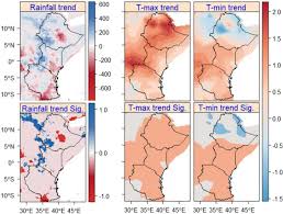 2nd figure = average high. Long Term Trends In Rainfall And Temperature Using High Resolution Climate Datasets In East Africa Scientific Reports