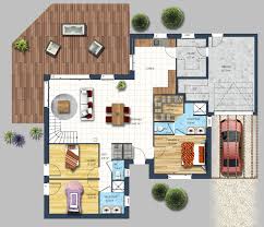 Zoom Sur L Agencement Interieur De Cette Maison A Etage De 125m Ensemble Salon Sejour Cuisine De 54 81m 3 Cha Maison Traditionnelle Plan Maison Maison