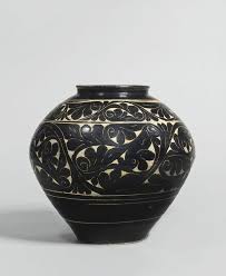 A Black Glazed Sgraffito Jar Jin Xixia Dynasty Photo De China Jin Dynasty 1115 1234 Alain R Truong Vases Ceramique Poterie