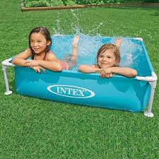 Intex Planschbecken Frame Pool Mini Blau 122 X 122 X 30 Cm Bauhaus