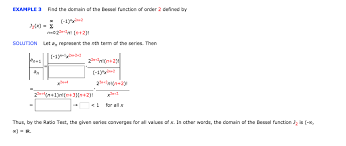 Solved Find The Domain Of The Bessel Function Of Order 2 Chegg Com