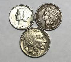 coin lot w 1941 mercury 10 1906 indian head 1 and 1937