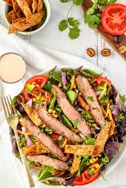 I happened across a great sale on grass fed strip steaks and then was lucky. Healthy Southwest Flank Steak Salad Honest Grub Honest Foodie